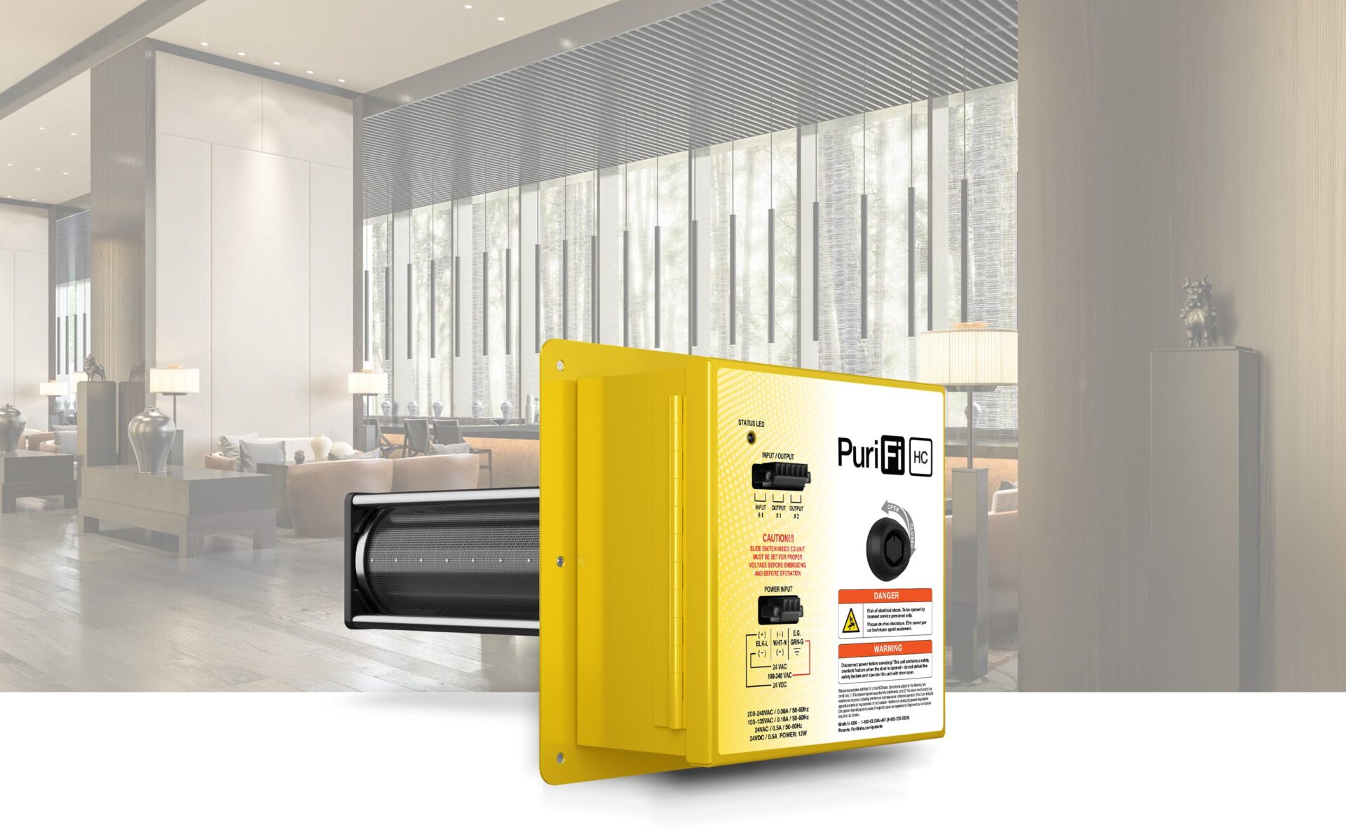 HC generator, Innovative AMP technology provides whole-building air and surface purification.